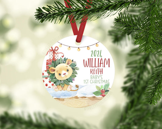 Lion Baby 1st Christmas Ornament