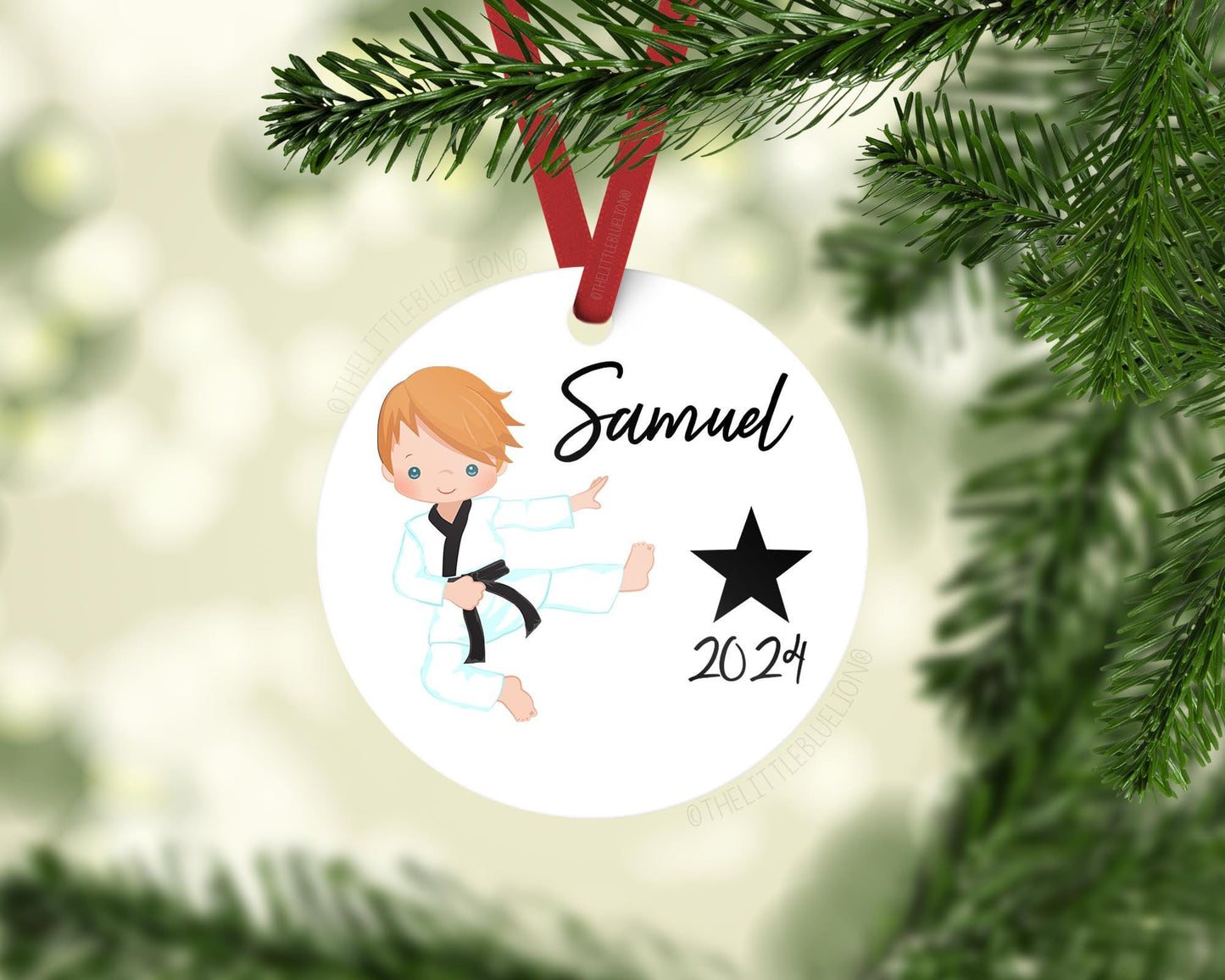 Karate Christmas Ornament