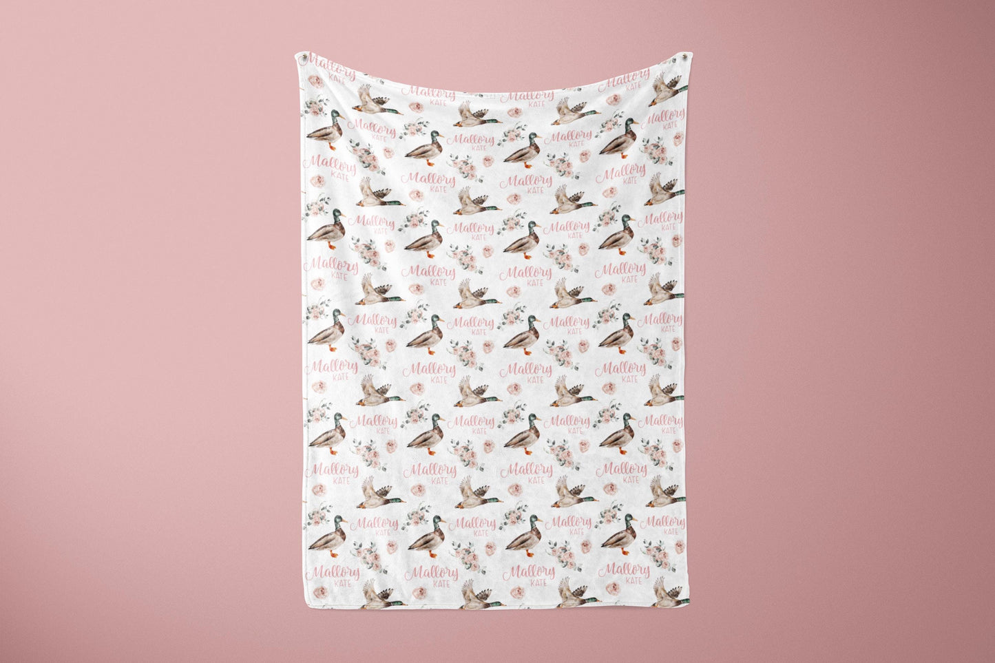 Girl Mallard Duck Blanket, Duck Hunting Baby Blanket, Girl Hunting Swaddle, Mallard Duck Nursery, Hunting Toddler Blanket, Duck Blanket B33