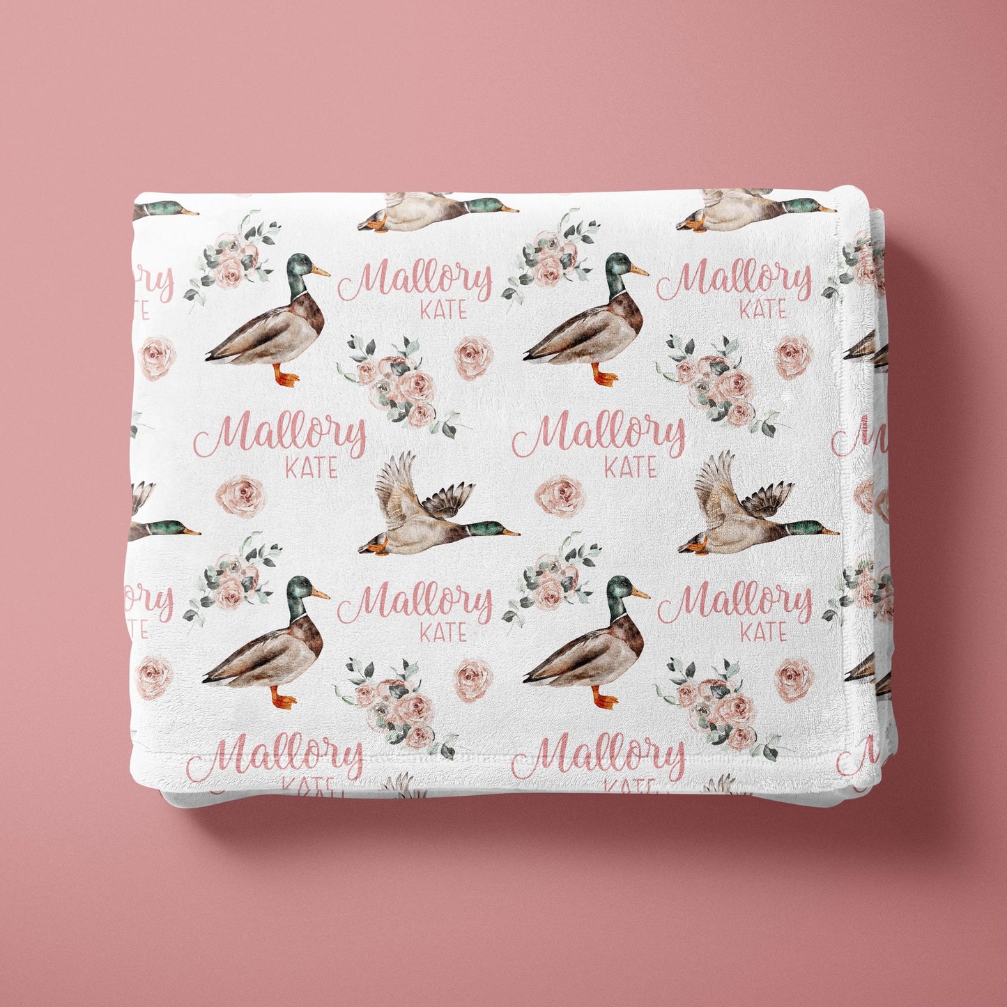 Girl Mallard Duck Blanket, Duck Hunting Baby Blanket, Girl Hunting Swaddle, Mallard Duck Nursery, Hunting Toddler Blanket, Duck Blanket B33