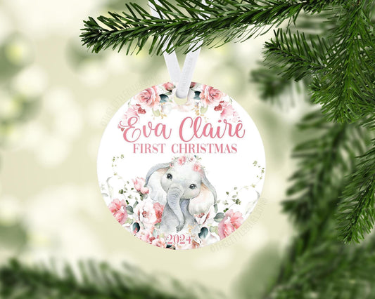 Elephant Baby 1st Christmas Ornament, S51