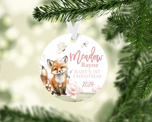 Fox Baby First Christmas Ornament, W56