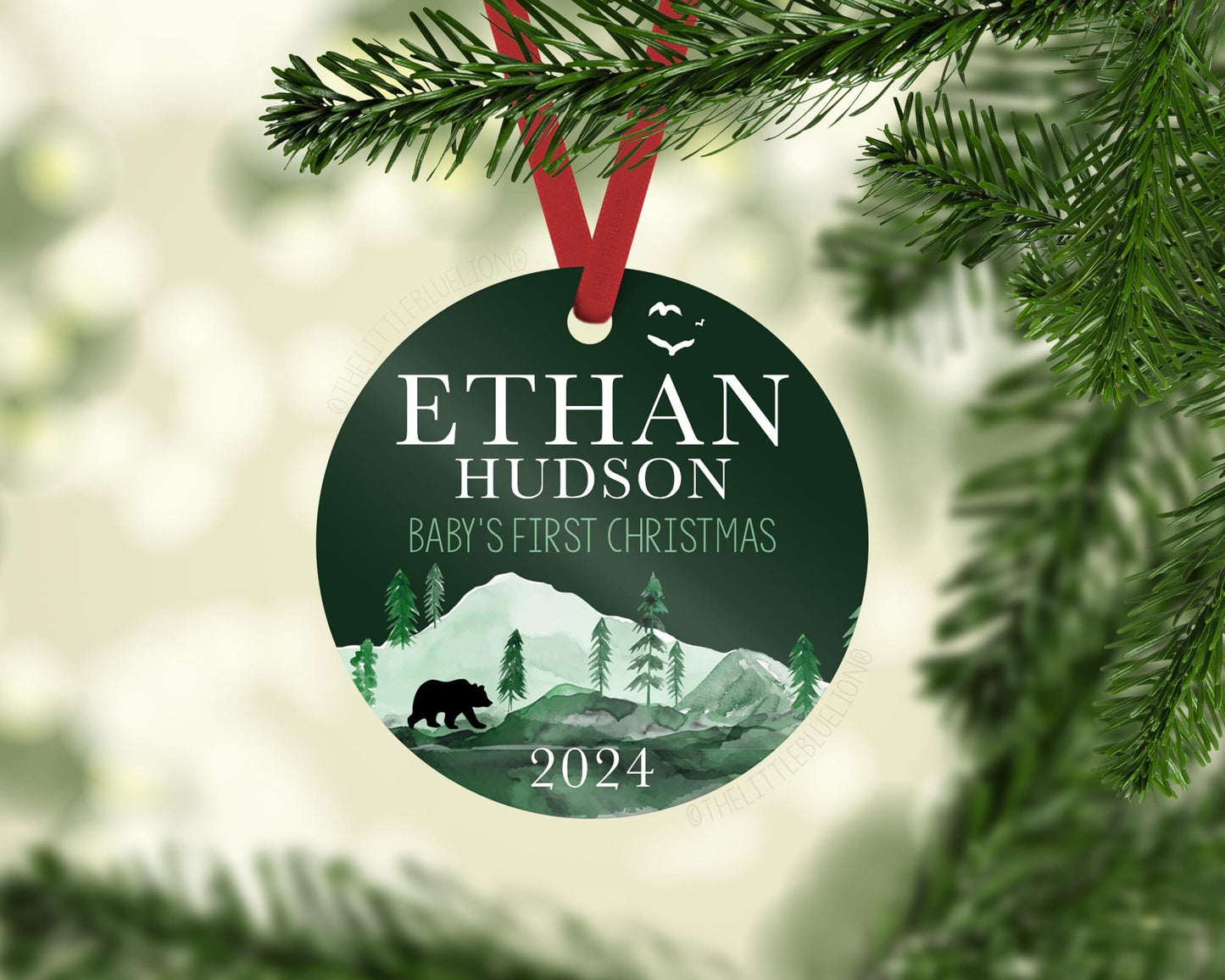 Mountain Bear Baby First Christmas Ornament, M24