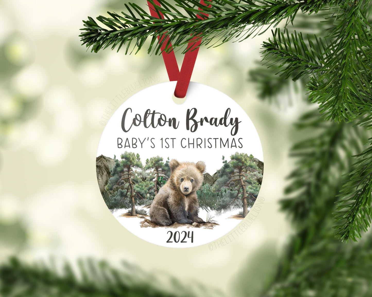 Bear Baby First Christmas Ornament, W53