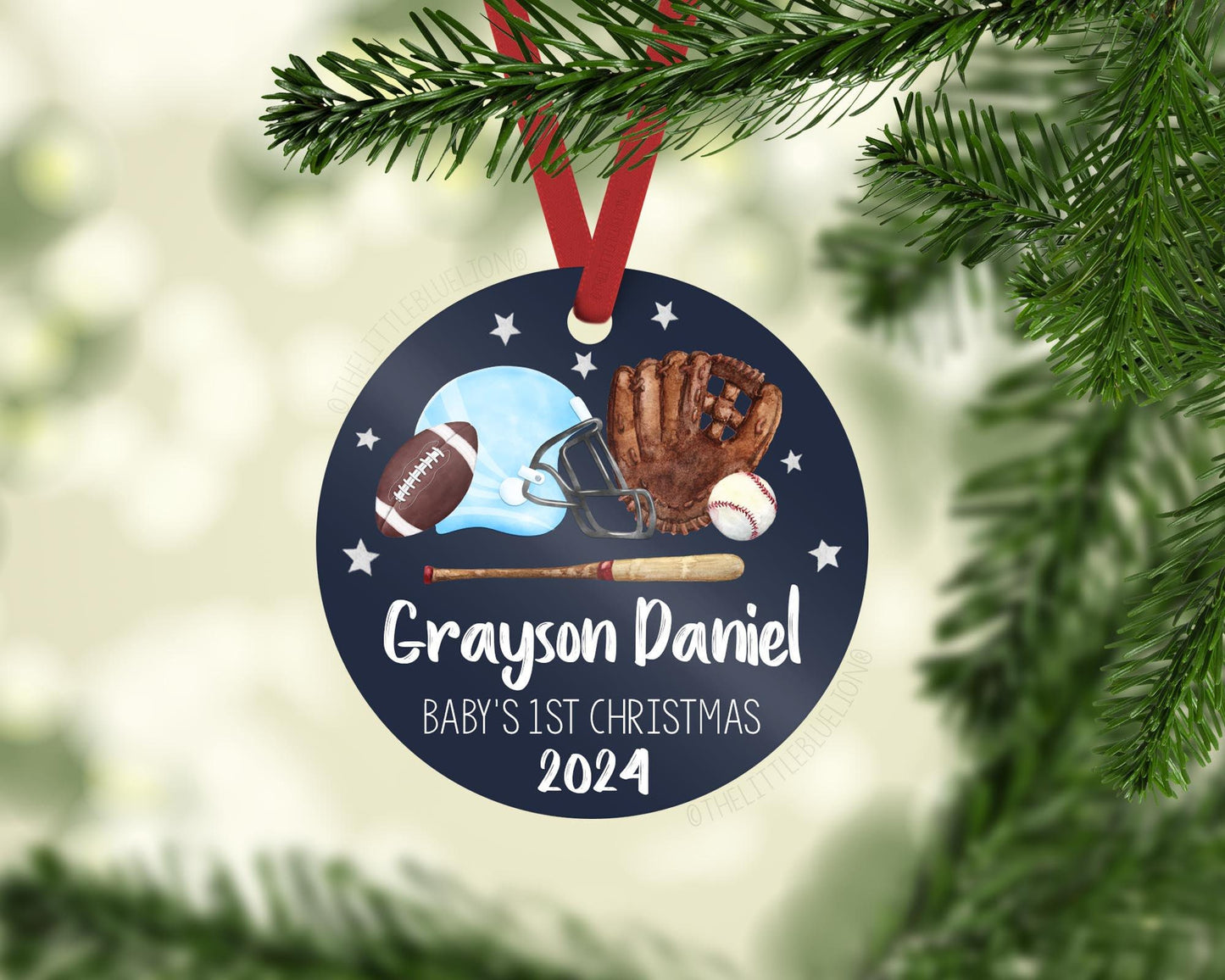 Baseball Baby First Christmas Ornament, B43