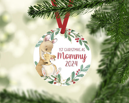 Kangaroo First Christmas as Mommy Ornament