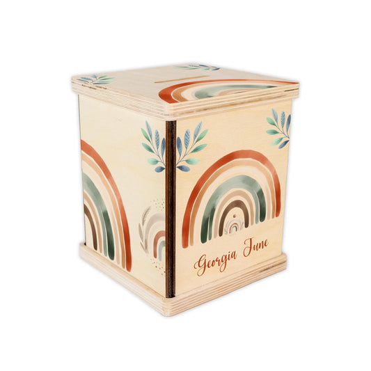 Boho Neutral Rainbow Piggy Bank, T76