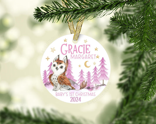 Girl Griffin Baby First Christmas Ornament, B42