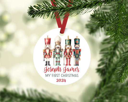Nutcracker Baby First Christmas Ornament