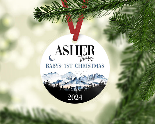 Mountains Baby First Christmas Ornament, M23