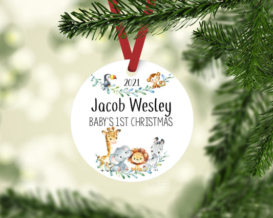 Safari Baby 1st Christmas Ornament, S3