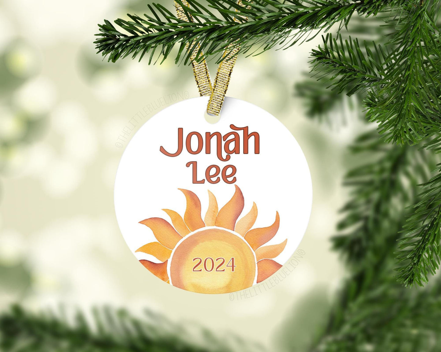 Boho Sun Baby 1st Christmas Ornament, T73