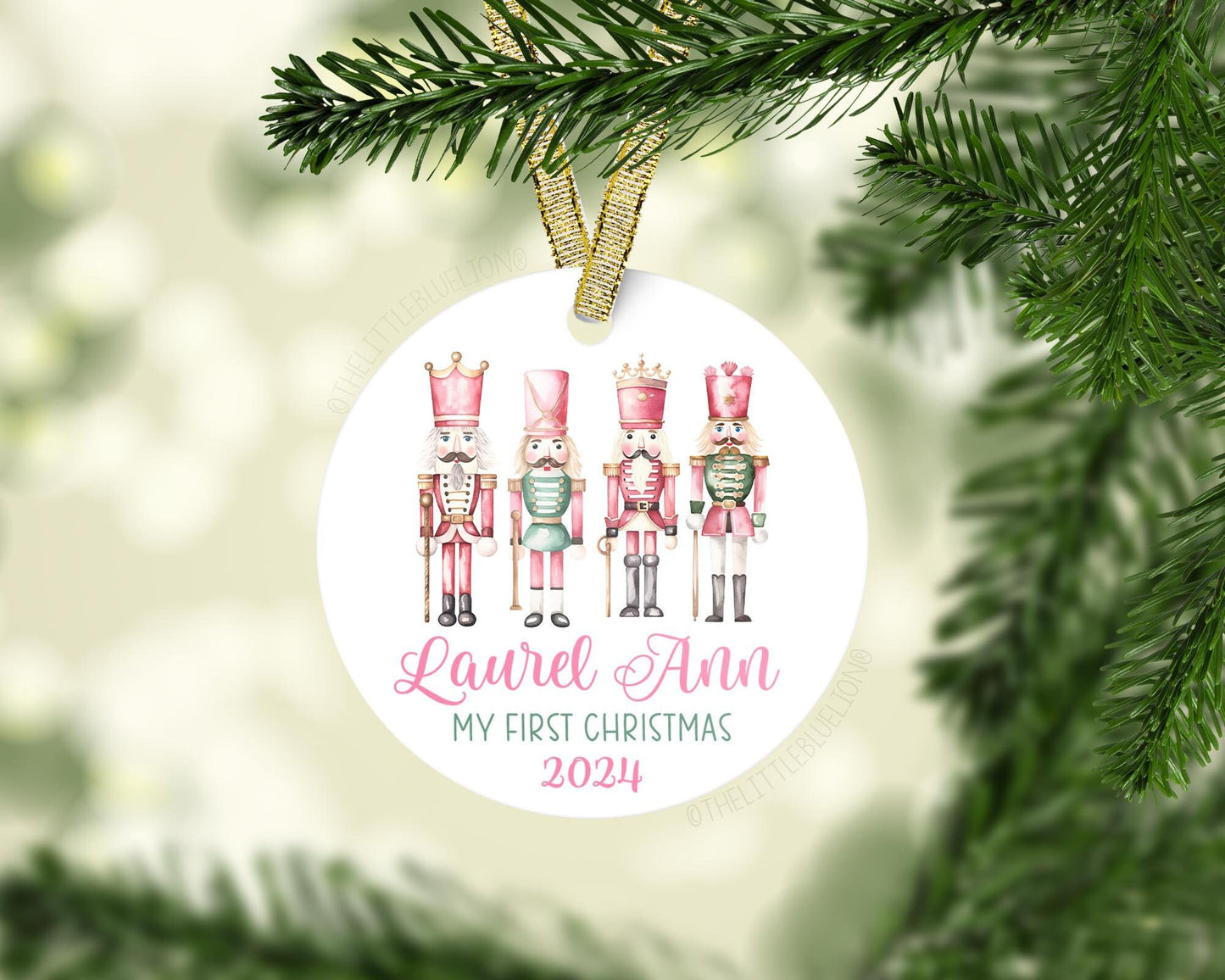 Nutcracker Baby First Christmas Ornament