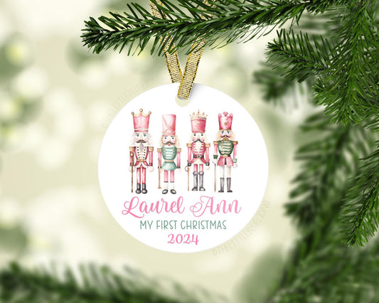 Nutcracker Baby First Christmas Ornament