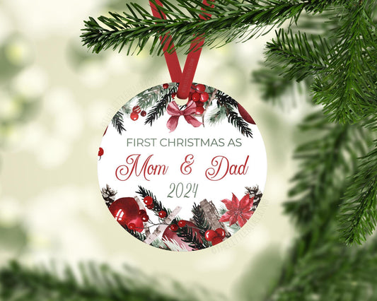 First Christmas as Mom and Dad Ornament