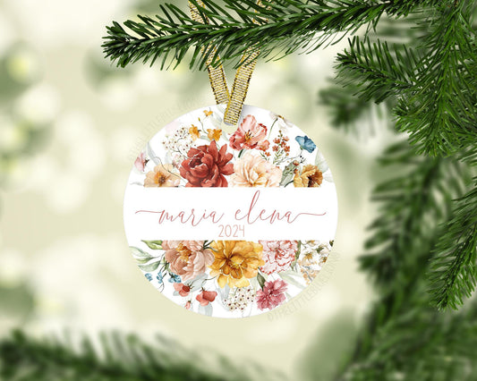 Boho Wildflower Ornament, F76