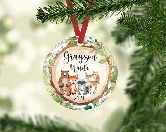 Woodland Baby's 1st Christmas Ornament, W15