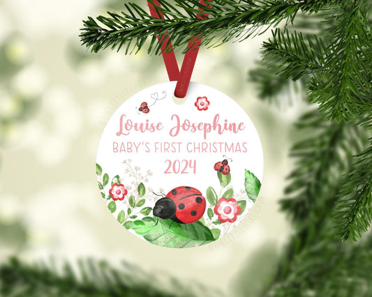 Lady bug Baby 1st Christmas Ornament, G50