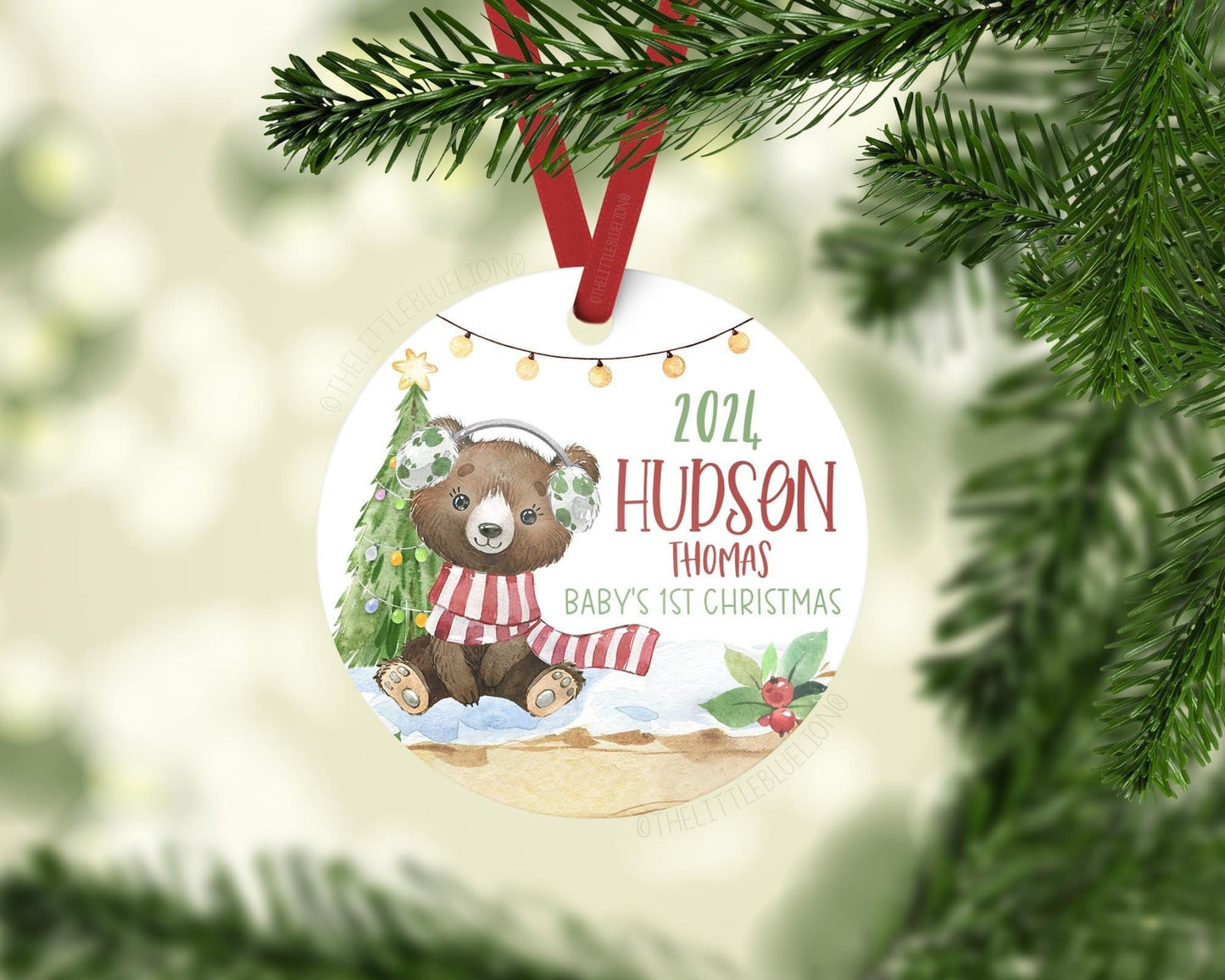 Bear Baby First Christmas Ornament,