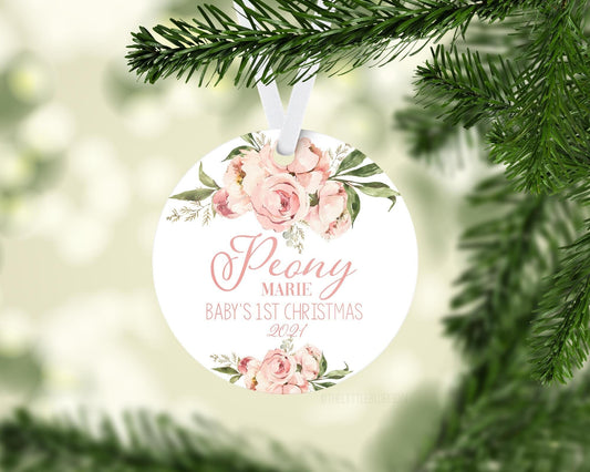 Peony Baby's 1st Christmas Ornament, F13