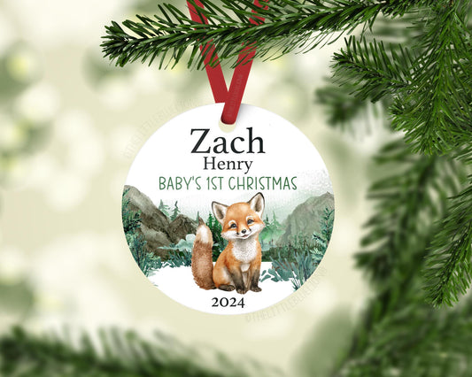 Fox Baby First Christmas Ornament, W50