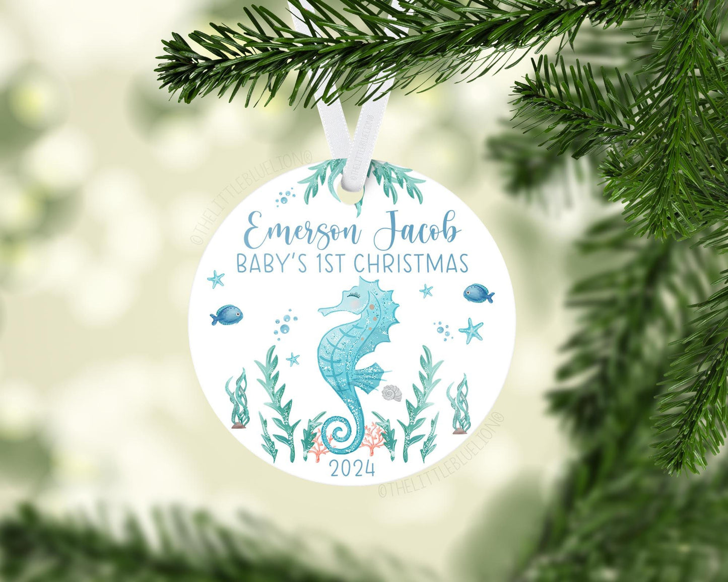 Seahorse Baby's 1st Christmas Ornament, O8