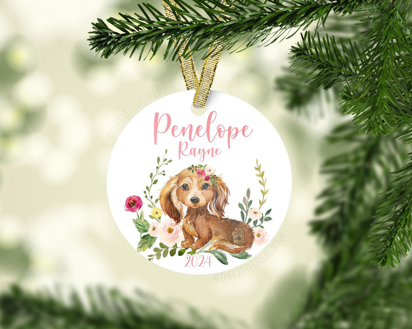 Dachshund Puppy Christmas Ornament, G61