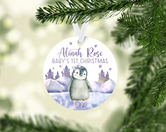 Girl Penguin First Christmas Ornament, G53