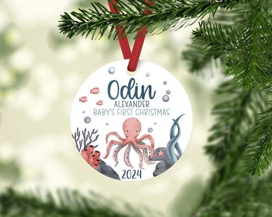 Octopus Baby First Christmas Ornament, O38