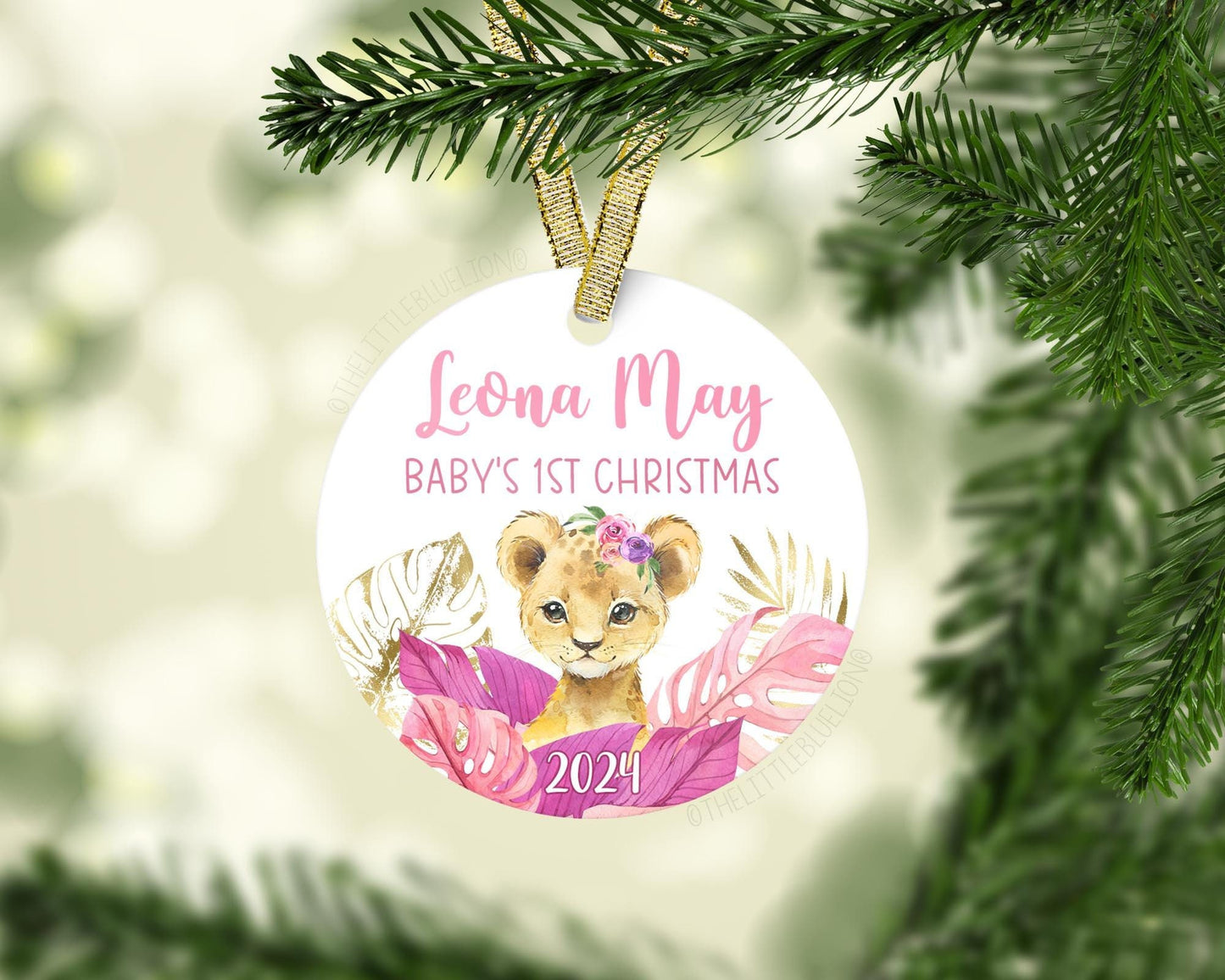 Lioness Baby 1st Christmas Ornament, S59