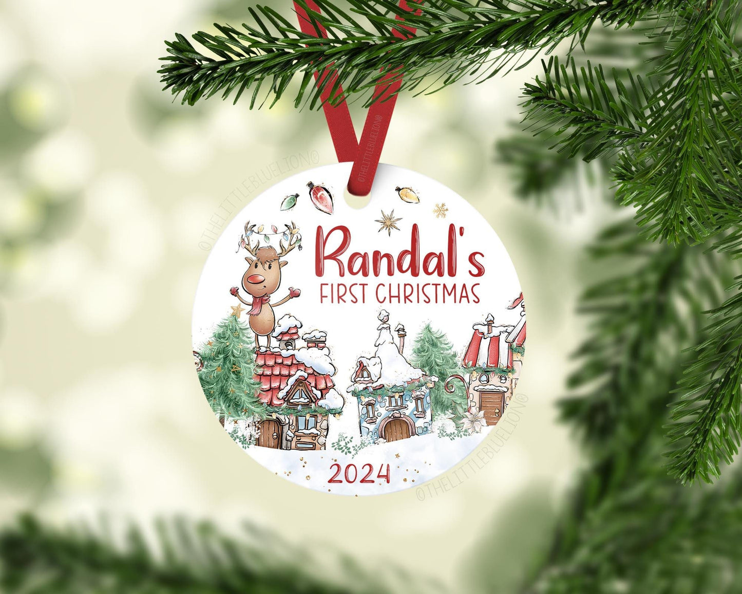 Reindeer First Christmas Ornament