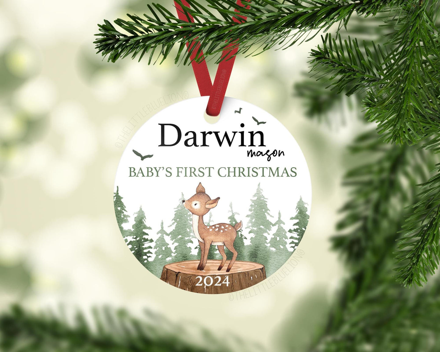 Deer Baby First Christmas Ornament, W40