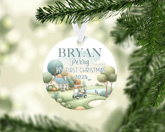 Golf Baby First Christmas Ornament, B87