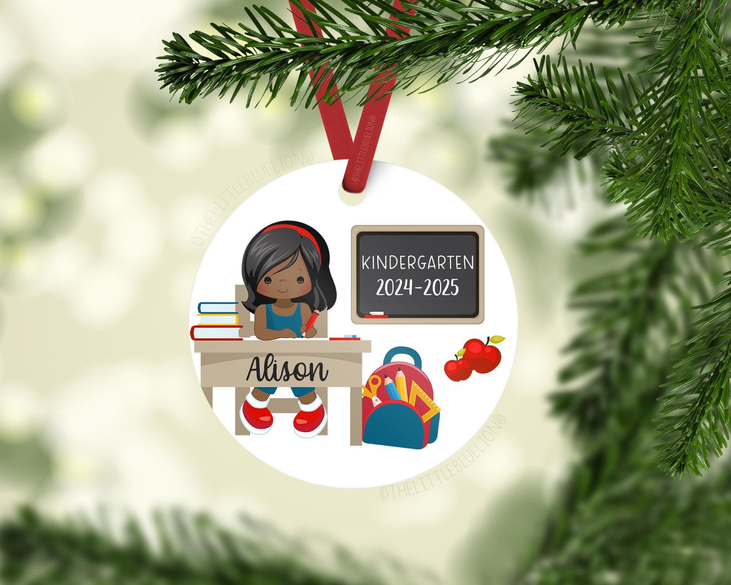 School Girl Christmas Ornament