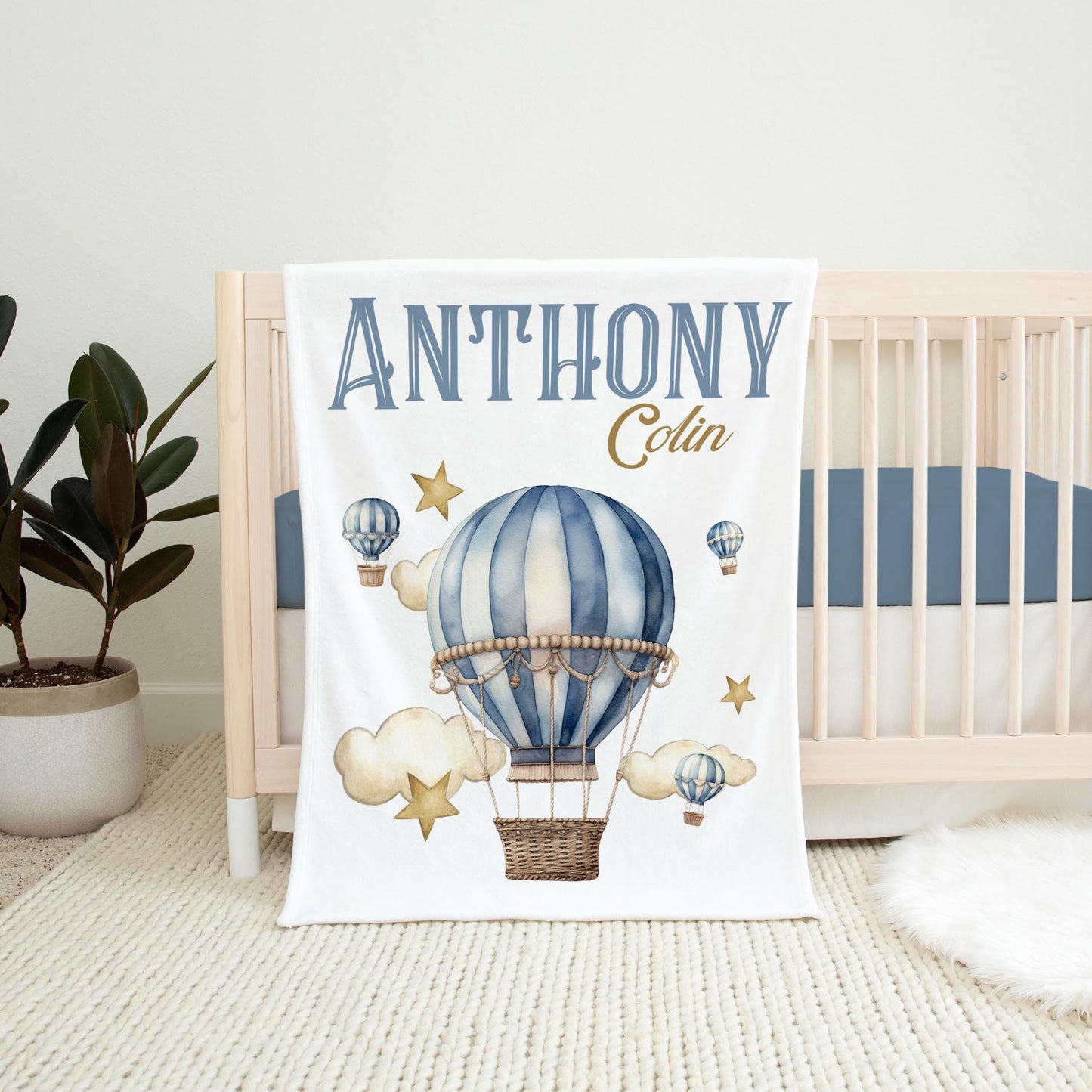 Hot Air Balloon Baby Blanket