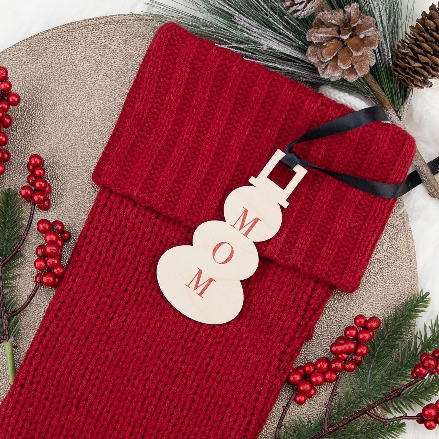 Wooden Snowman Stocking Name Tags