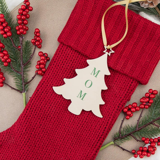 Wooden Stocking Name Tags