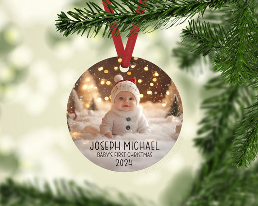 Photo Baby's 1st Christmas Ornament,