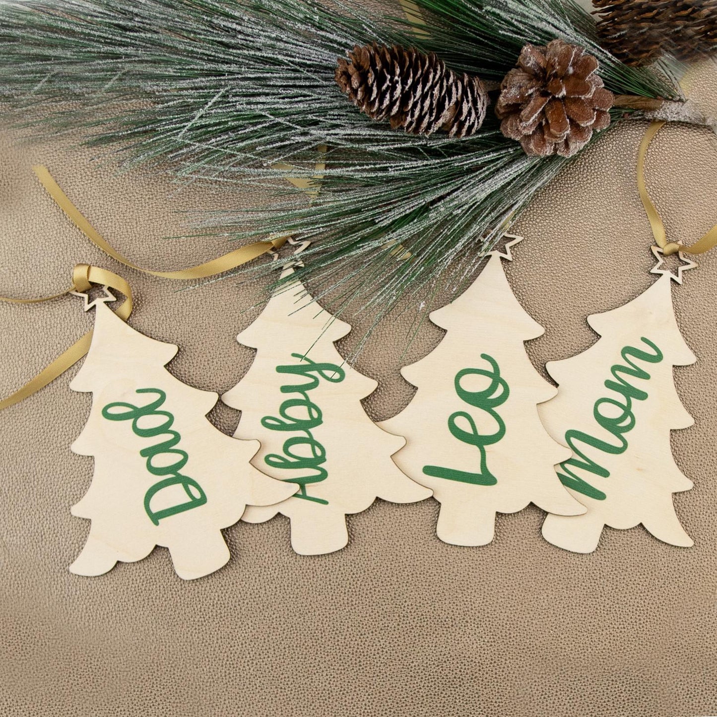 Wooden Stocking Name Tags