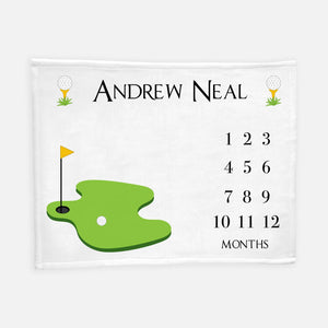 Golf Milestone Blanket