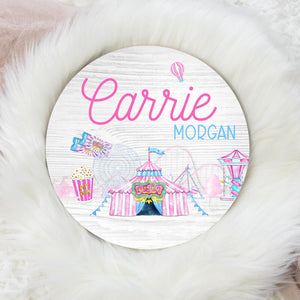 Carnival Baby Name Sign