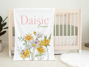 Daisy Floral Baby Blanket