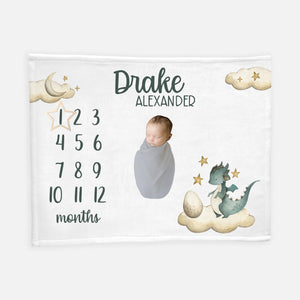 Dragon Baby Milestone Blanket