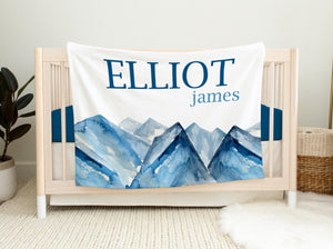 Blue Mountains Boy Baby Blanket