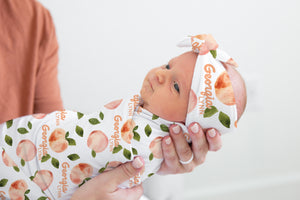 Peaches Baby Swaddle Blanket