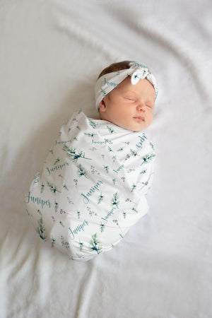 Juniper Berry Baby Swaddle Blanket