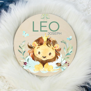 Lion Baby Boy Name Sign