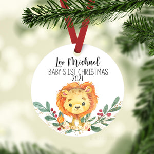 Lion Baby First Christmas Ornament