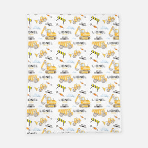 Construction Baby Swaddle Blanket