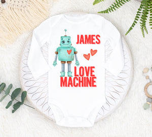 Copy of Valentine's Day Robot Baby Bodysuit